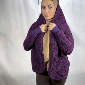 Lula Roe Purple Sherpa Jacket Size S